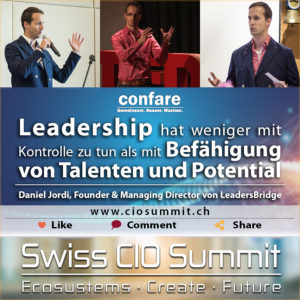 Swiss CIO Summit - Leadership ist Befähigung von Talenten und Potential