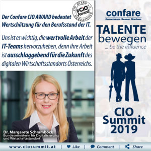 CIO Summit - Margarete Schramböck CIO AWARD